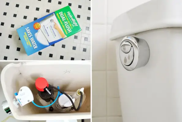 Hoe u een toiletkit met dubbele spoeling installeert