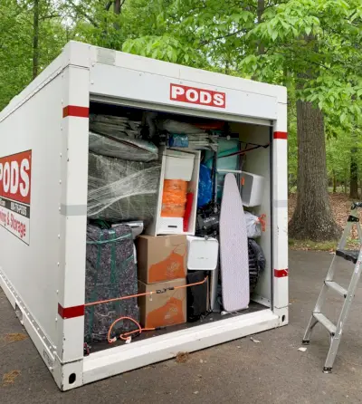 PODS flyttcontainer fullpackad