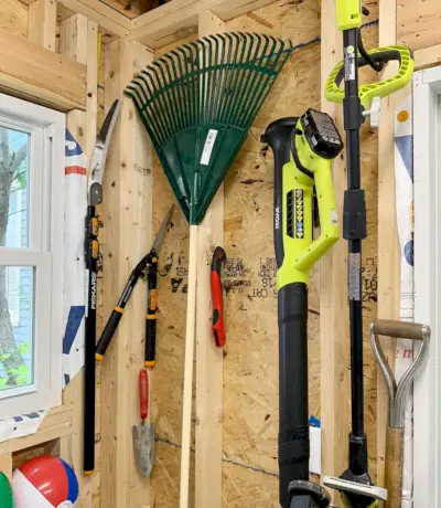 Beach Shed Organisation Yard Tool Wall