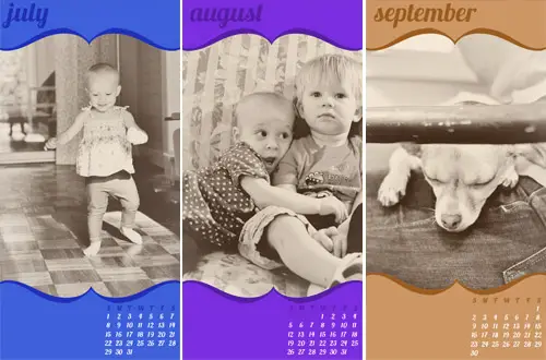 Calendario 2012 julio agosto septiembre