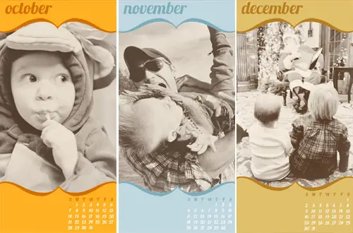 2012 Kalender oktNovDes