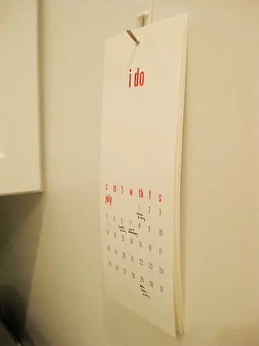 Kalender DIY Hängande detalj