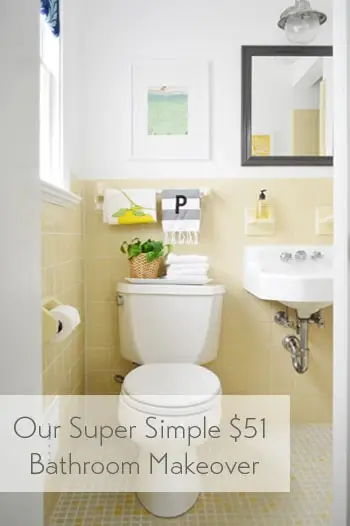 Nuestro cambio de imagen del baño de $51