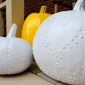 Calabazas pintadas hinchadas