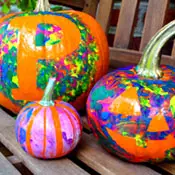 Pintura para niños de calabaza