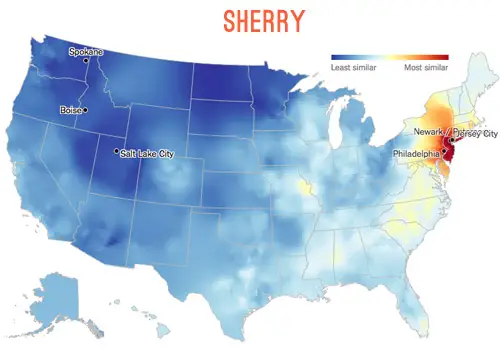 Carte des dialectes Sherry