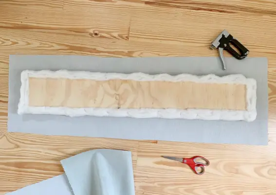 DIY kanal tuftet hodegjerde stoff Cut