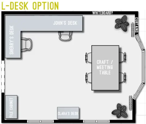 Opção de mesa OffPlan L2