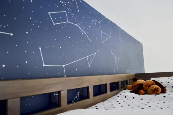 Camera da letto per ragazzi Outer-Space-Constellation-Wall-Over-Loft-Bed