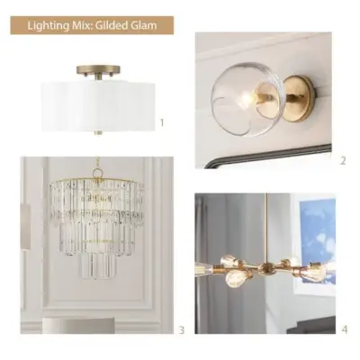 comment sélectionner les luminaires glam mood board