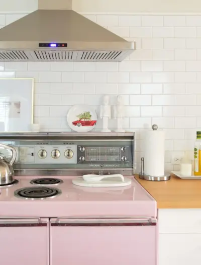 Kalėdų dekoras 2018 Beach House Pink Stove