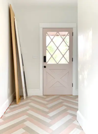 Duplex Holiday Porgress Mudroom Pink Side