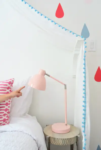 Girls Room-Pink-Touch-Lamp-Bedside