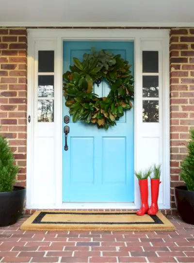 Vakantie kerstboom veranda