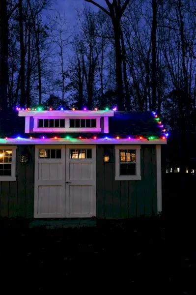 Holiday Christmas Lights Shed Straight