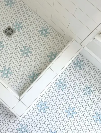 Beach House Shower Tile Master Overhead