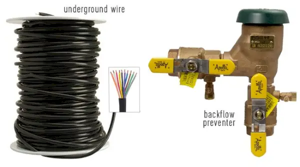 materials del sistema de reg subterrani 10 cables conductors antiretorn