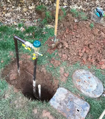 preventor de refluxo do sistema de irrigação com explosão desenterrada