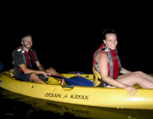 Puerto Rico Fajardo Bio Bay Kajakpaddling mörkt foto