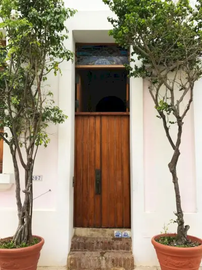 Porta de madeira antiga de Puetro Rico San Juan