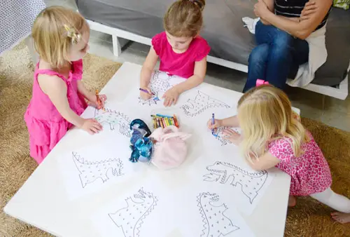 Crianças para colorir dragão imprimir folhas para colorir na festa de aniversário de criança