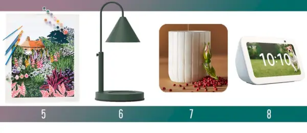 Ideas de regalos navideños para hombres y mujeres Kit de pintura por números para adultos Calentador de velas Vela navideña Echo Show 5