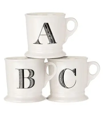 Anthropologie Monogram Bögrék