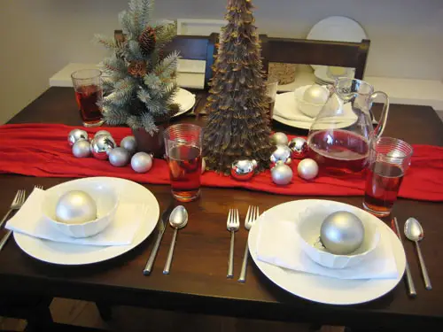 Weihnachts-Dinner-Tischplatz