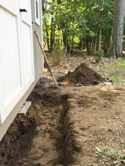 Shed-Stone-Step-Dug-Hole