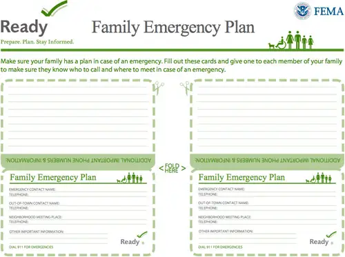 Plan familial d'urgence