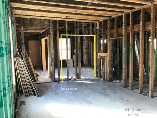 Demo Duplex Living with Kitchen Opening MarkedLABEL