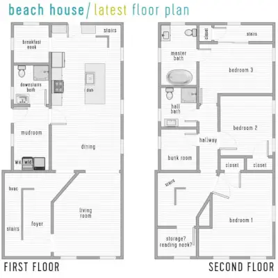 rénovation d'une maison de plage dernier plan d'étage