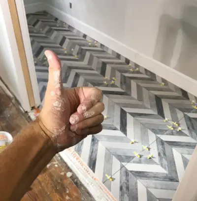 Duplex Tile Chevron Tile Thumbs Up