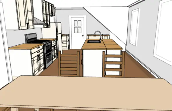 Plážový dům Ikea Rendering Front