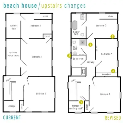 visite-de-la-maison-de-plage-à l'étage-changements-plan-d'étage