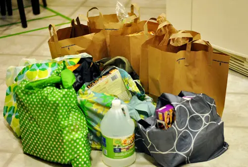 Bolsas de supermercado para nevera en la red Flu