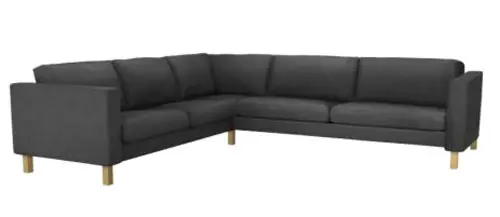 karlstad Sofa segmentowa z IKEA w kolorze grafitowo-szarym