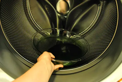 Groen in wasmachine