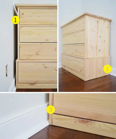 الأماكن التي لا تحتوي على Ikea Fjell Dresser