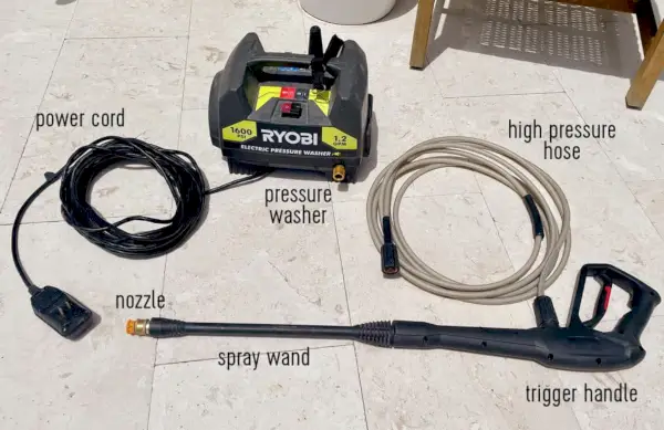 Ryobi 1600 PSI elektromos nagynyomású mosó alkatrészeinek diagramja