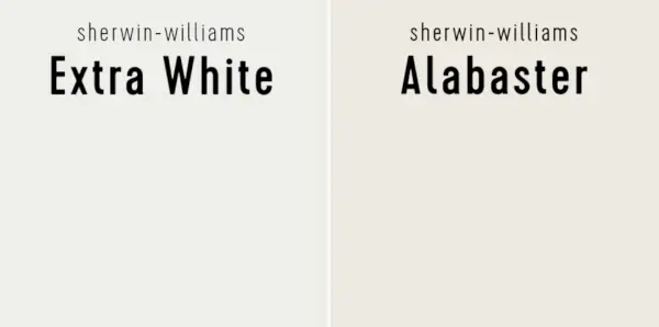 Sherwin Williams Extra White gegen Sherwin Williams Alabaster