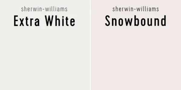 Sherwin Williams Extra White vs Sherwin Williams Snowbound