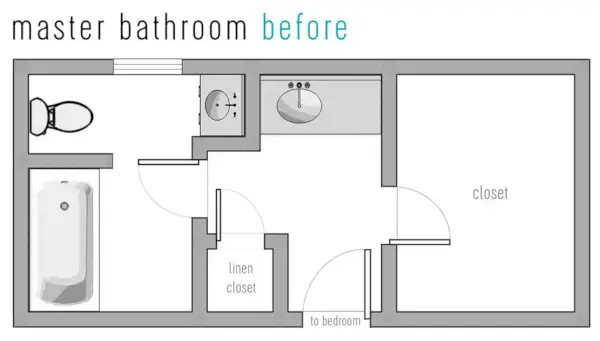 Nuestro baño Reno: plano de planta y elección de azulejos