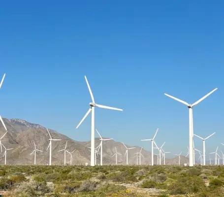 Windmühlen außerhalb von Palm Springs, Kalifornien