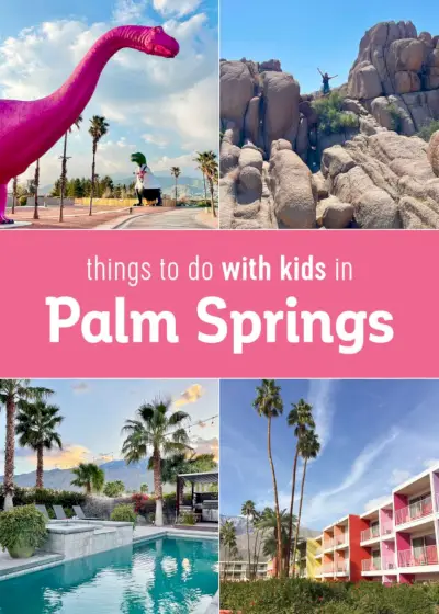 Co dělat S dětmi V Palm Springs Foto Koláž