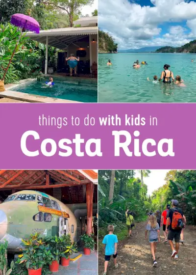 Choses à faire avec des enfants au Costa Rica Collage