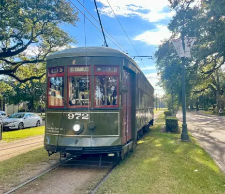 Straßenbahn von New Orleans aus nächster Nähe