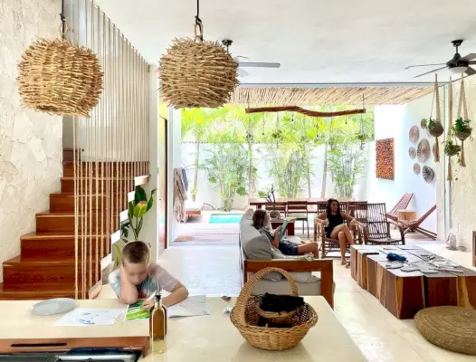 Villa Luum Mexico Airbnb v Tulum s rodinou