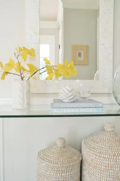 décor de fausse branche de gingko pour foyer neutre