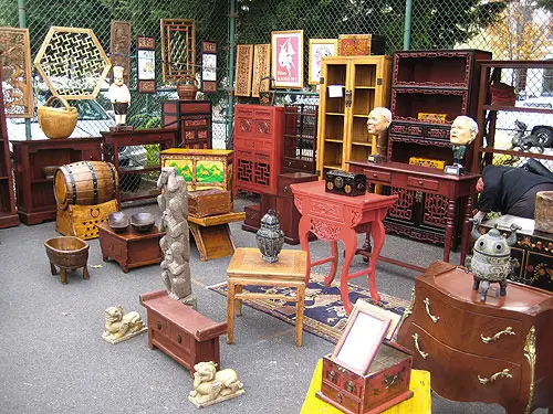 muebles asiáticos del mercado oriental